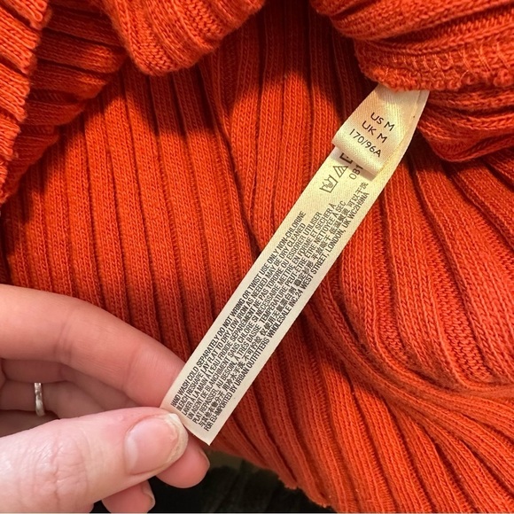 New free people beach walk about knit ribbed maxi dress in terra cotta - Picture 4 of 9